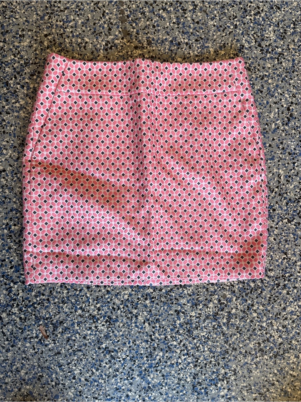 Pink Patterned Mini Skirt